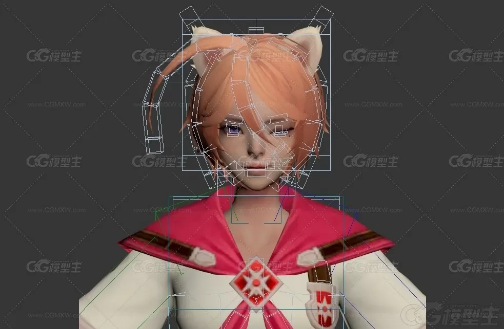 双剑少女3D模型 带绑定-2