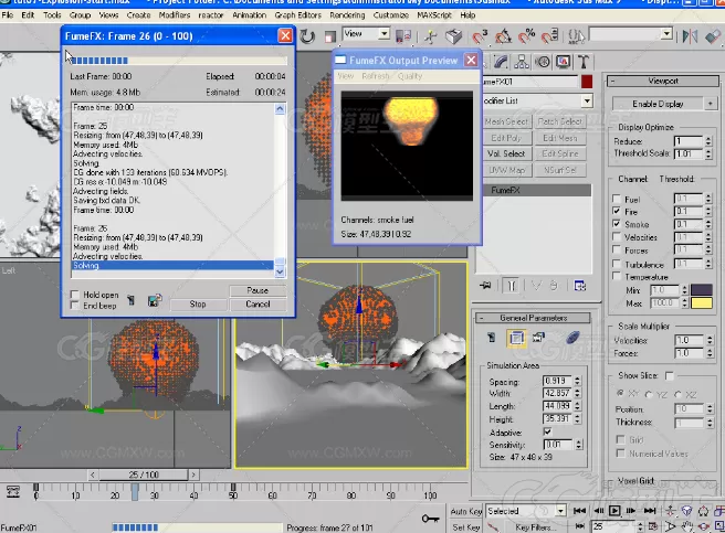 3dmax特效插件 FumeFX 模拟引擎的强大能力。-7