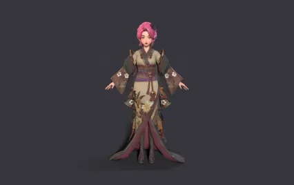 3D次世代游戏女孩
