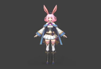 兽耳小女孩3D模型