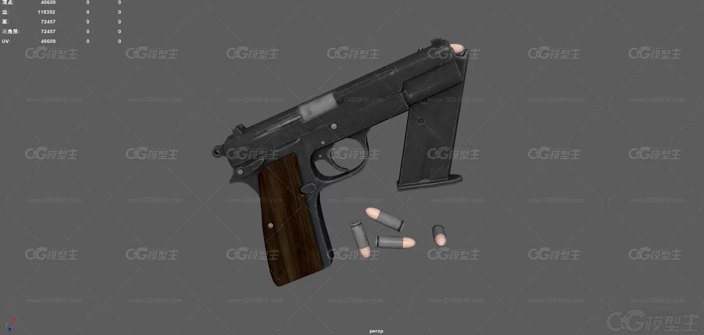 手枪 半自动手枪 45手枪 M1911手枪 现代武器 军事武器 军用手枪 制式手枪-3