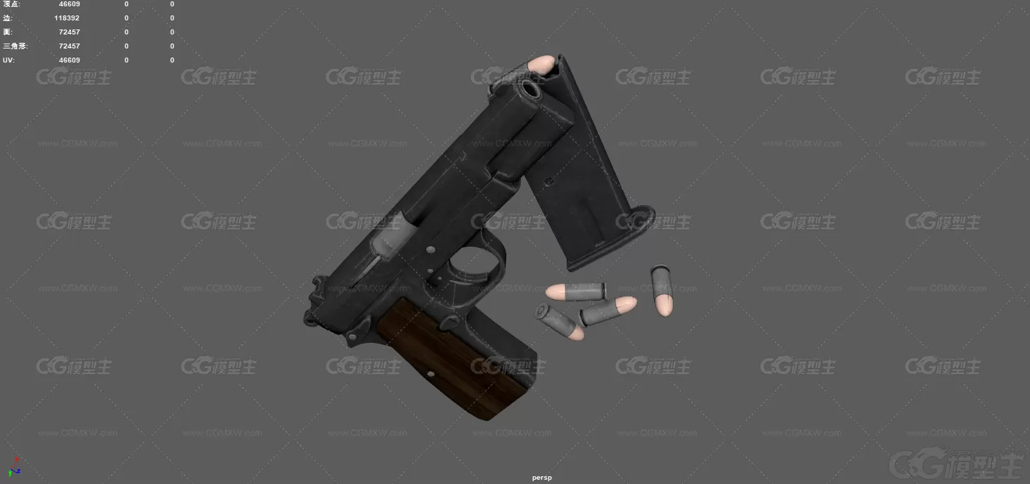 手枪 半自动手枪 45手枪 M1911手枪 现代武器 军事武器 军用手枪 制式手枪-6