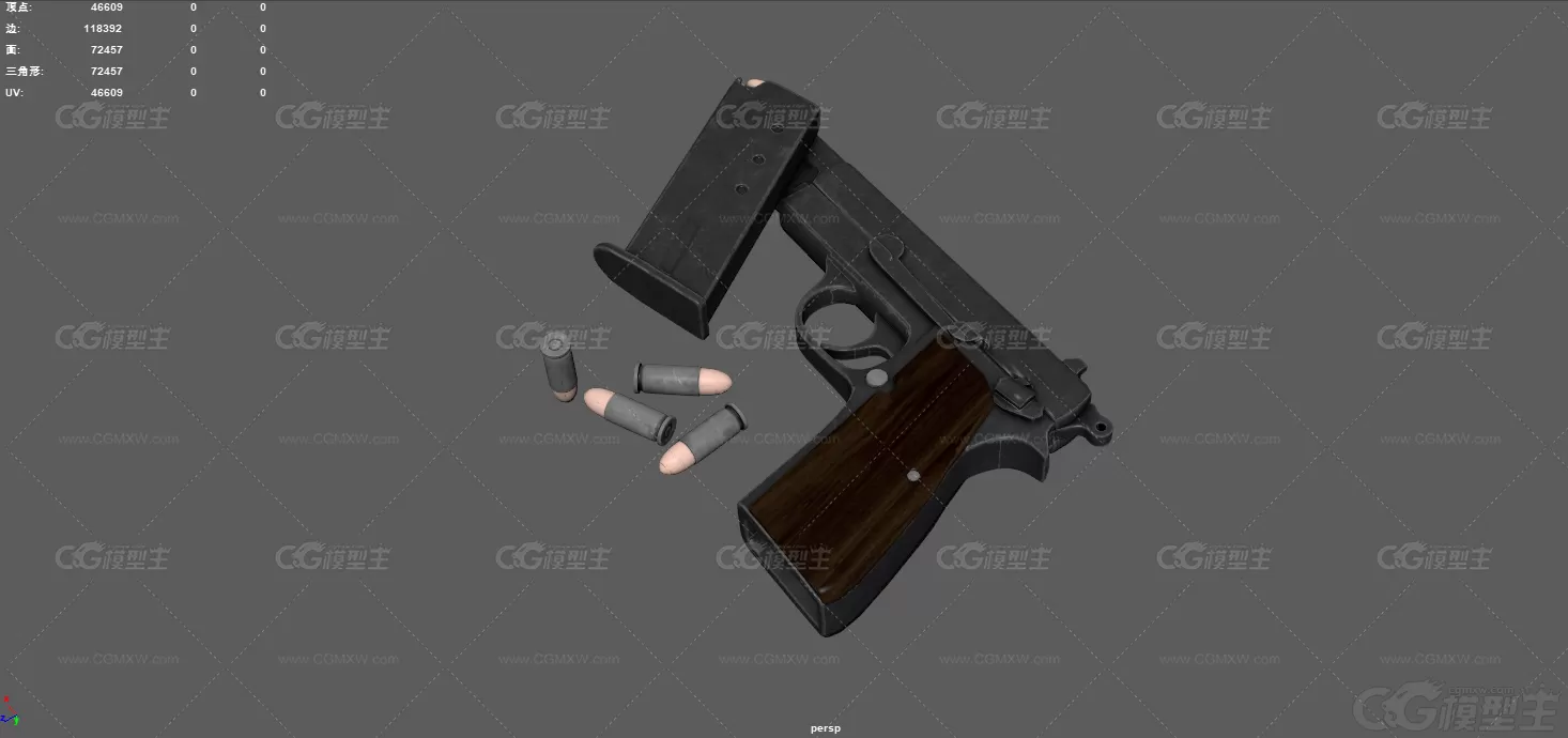 手枪 半自动手枪 45手枪 M1911手枪 现代武器 军事武器 军用手枪 制式手枪-7