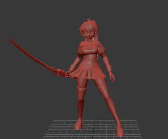 卡通女角色待机动作