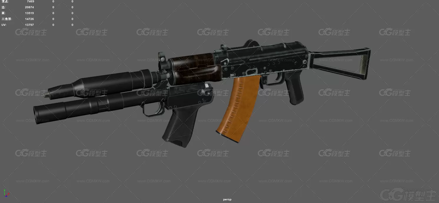 步枪 AK74U 武器 突击步枪 AK47 枪械 榴弹发射器 自动枪 武器 消音器 武器 苏联步枪-4