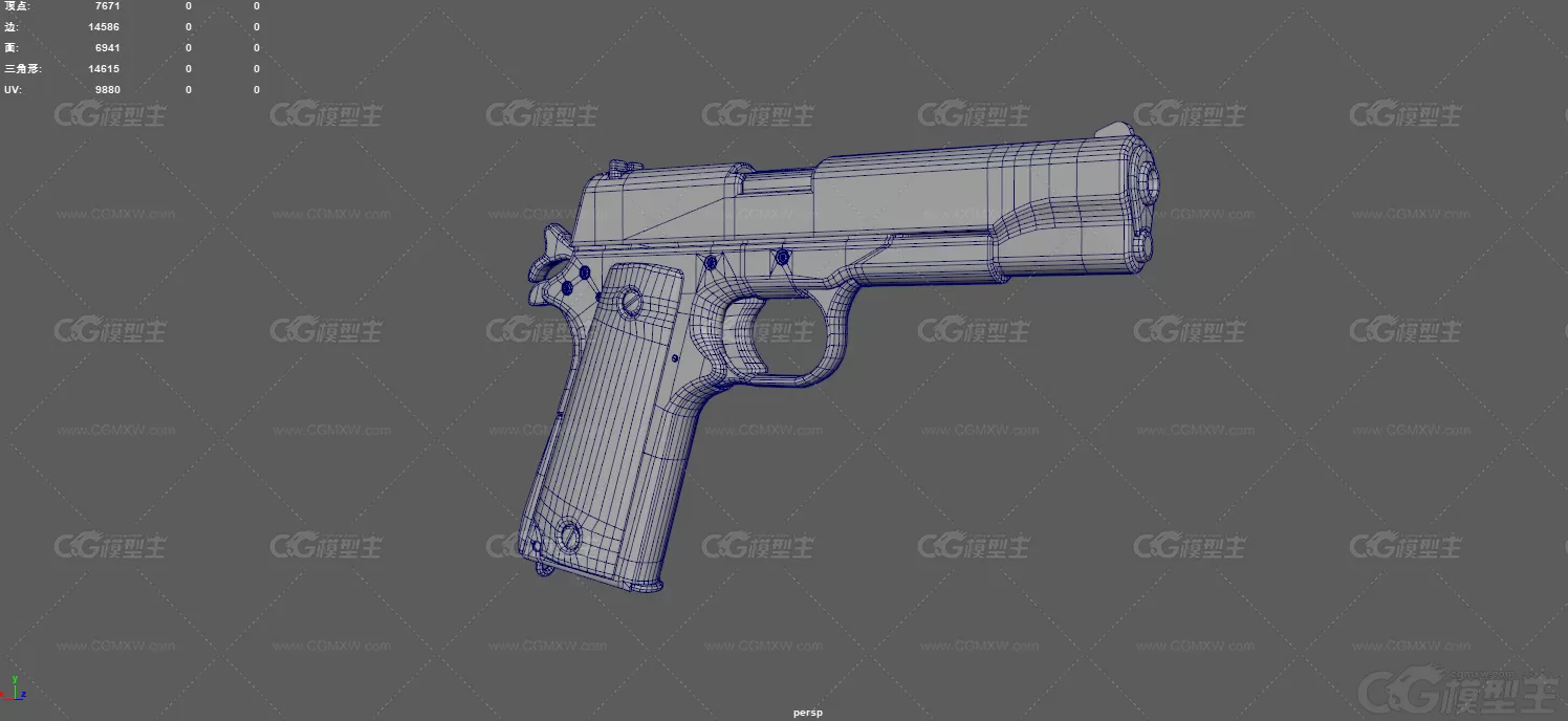 半自动手枪 伯莱塔M9手枪 战术手枪 柯尔特m1911 M1911手枪 手枪 武器 枪-11