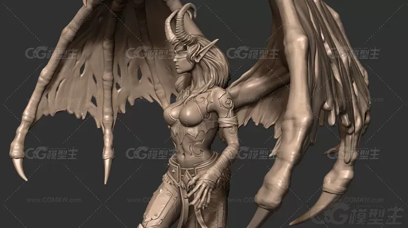 魔兽世界恶魔猎人3D打印模型-1