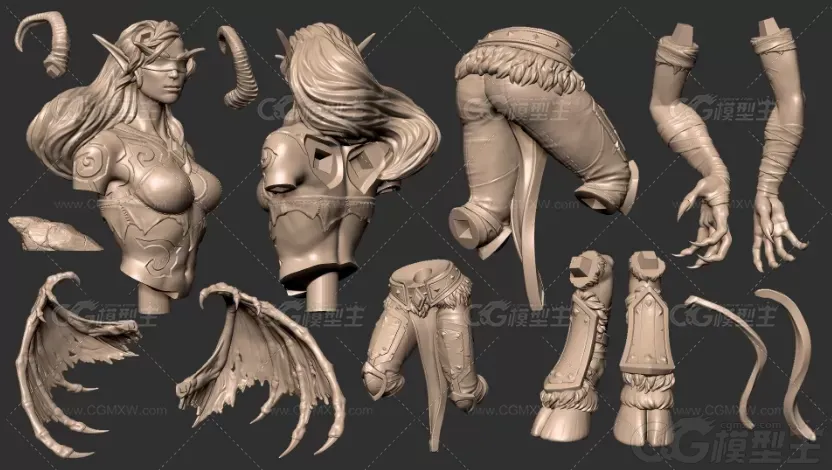 魔兽世界恶魔猎人3D打印模型-2