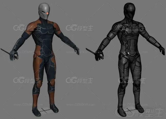 未来科幻战士3D模型-3