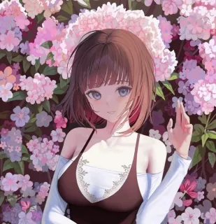 P站画师myabit笔下的夏日风动漫二次元女孩