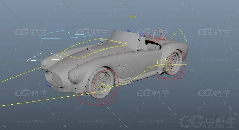 带绑定汽车maya模型-1