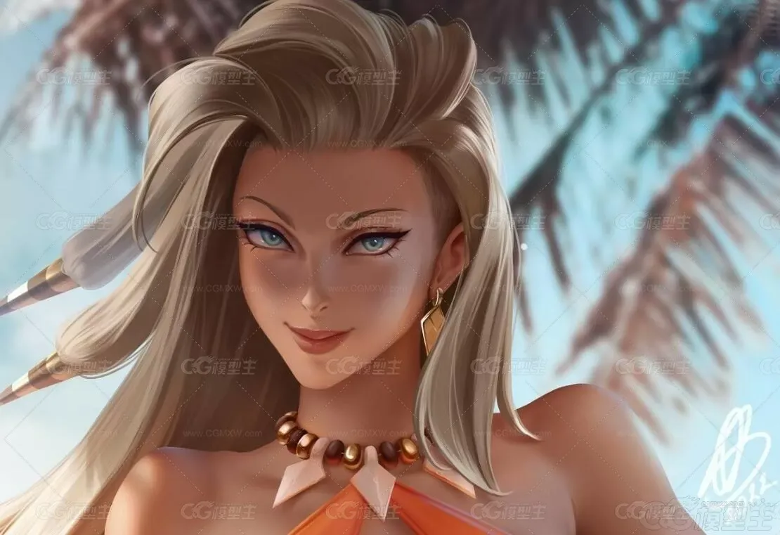 22年7月更新P站画师OlchaS性感迷人的角色原画CG-2