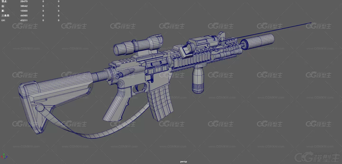 M4卡宾枪 武器 步枪 突击步枪 m4索莫德步枪 瞄准器 战术突击步枪 军用枪械 特种部...-9