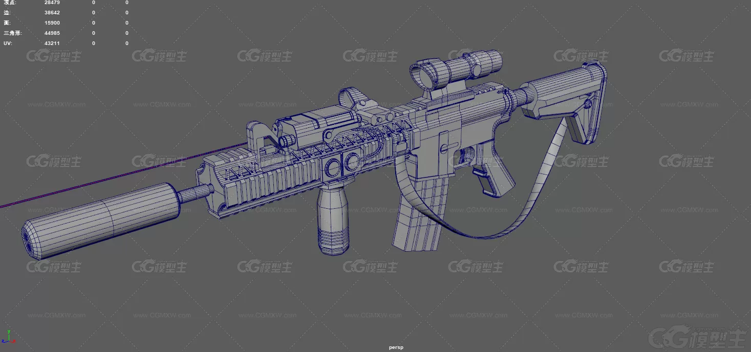 M4卡宾枪 武器 步枪 突击步枪 m4索莫德步枪 瞄准器 战术突击步枪 军用枪械 特种部...-10