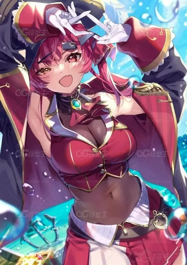 推特画师朱里shuri的动漫少女插画作品-5
