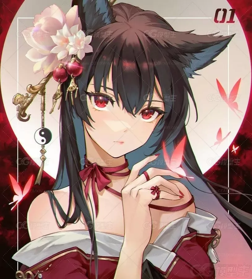 《mingdosa》画师俏丽可爱人物插画-1