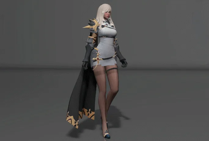 女角色走路动作模型