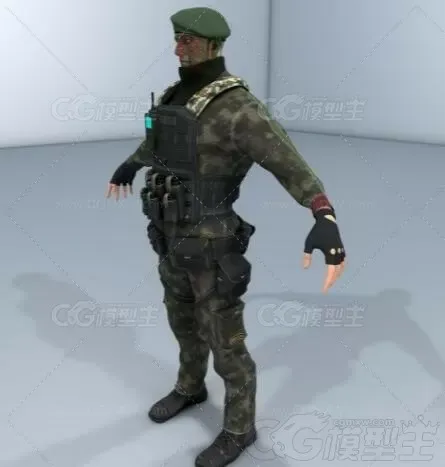 士兵，军人，战士3d模型-2