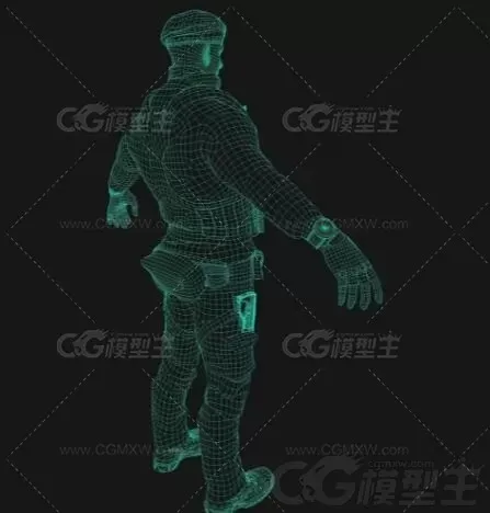 士兵，军人，战士3d模型-6