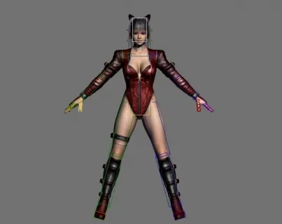 游戏美女角色带绑定模型