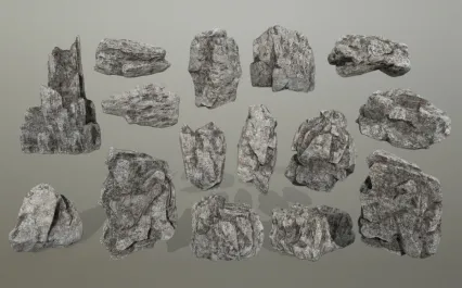 岩石，石头3d模型