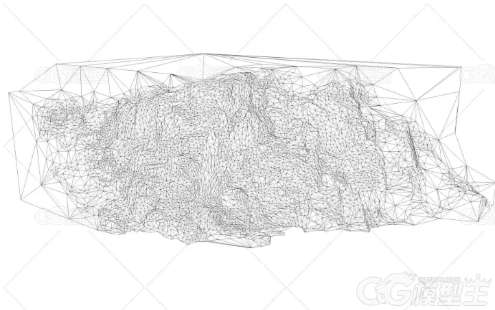 扫描的高山岩石3D模型-5