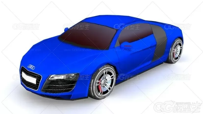 奥迪r8低模3d模型-2