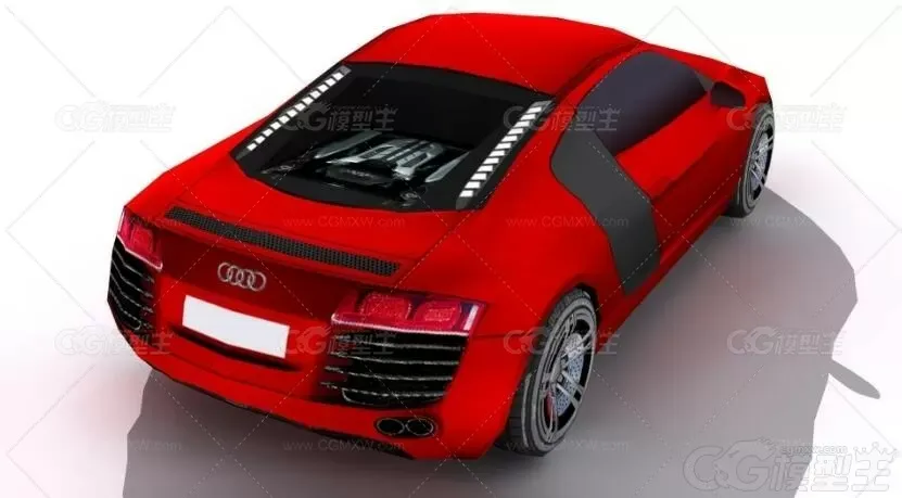 奥迪r8低模3d模型-3