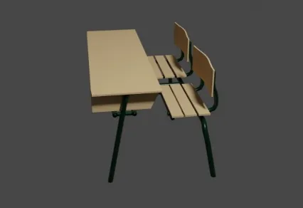 教室课桌3d模型