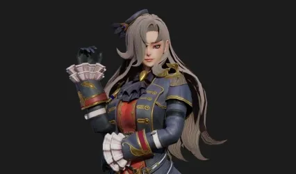 3D游戏女角色模型