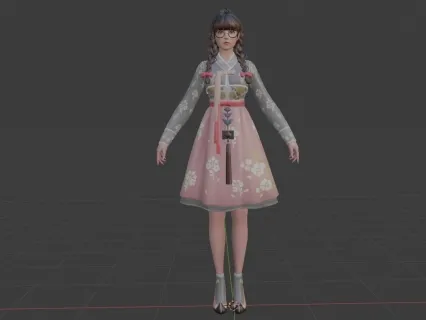 戴眼镜的漂亮美女模型