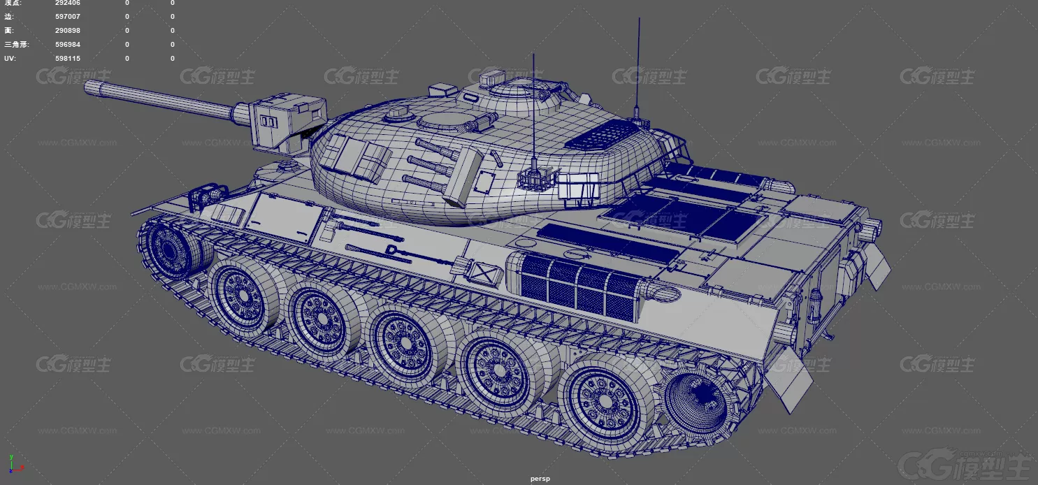 主战坦克 STB1坦克 中型坦克 Tank 日式坦克 装甲车 履带战车 武装车辆-8