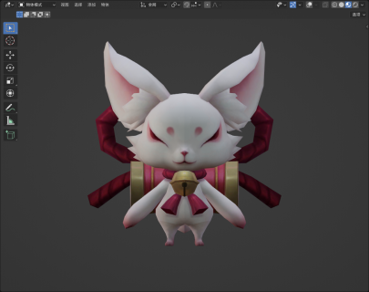 兔年 新年兔 梅花兔 狐兔 兔子 狐狸 神话 3DS+OBJ+Blender格式