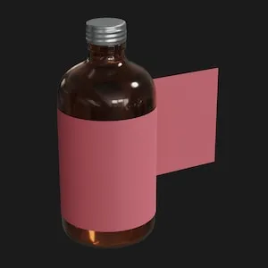 带标签的瓶子 玻璃瓶 瓶子 糖浆瓶 扩展标签 标签 标签