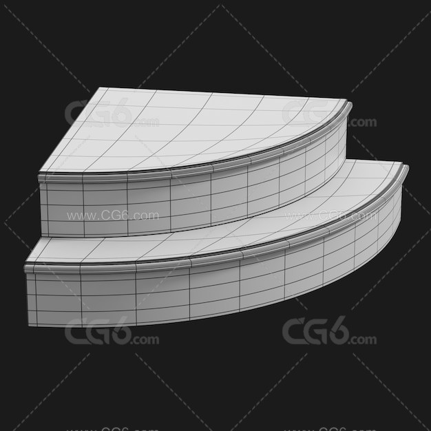 讲台 圆形讲台 展览平台 角台 角台-4