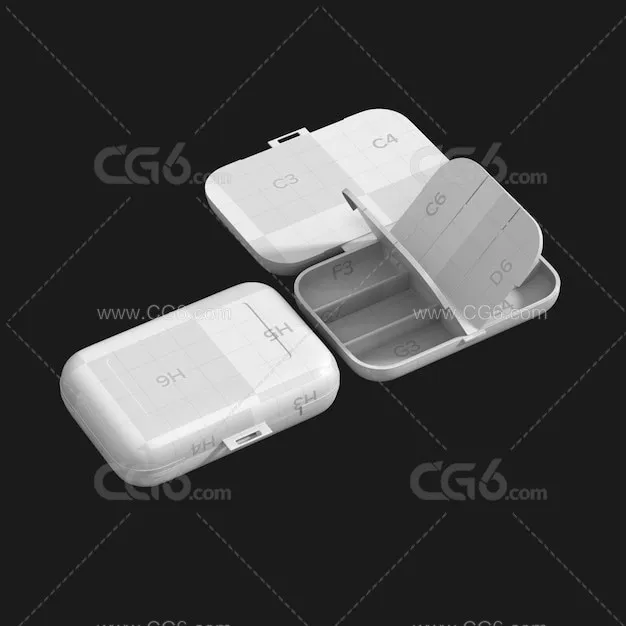 药盒 长方形药盒 盒子 塑料盒子 塑料盒子-2