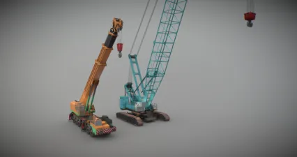 起重机 工程车辆 吊车 抓斗起重机 履带式起重机 建筑工程车 吊臂 大型起重机 重型吊车