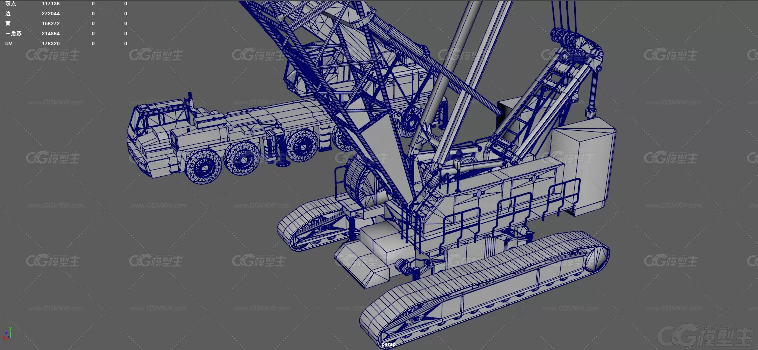 起重机 工程车辆 吊车 抓斗起重机 履带式起重机 建筑工程车 吊臂 大型起重机 重型吊车-10