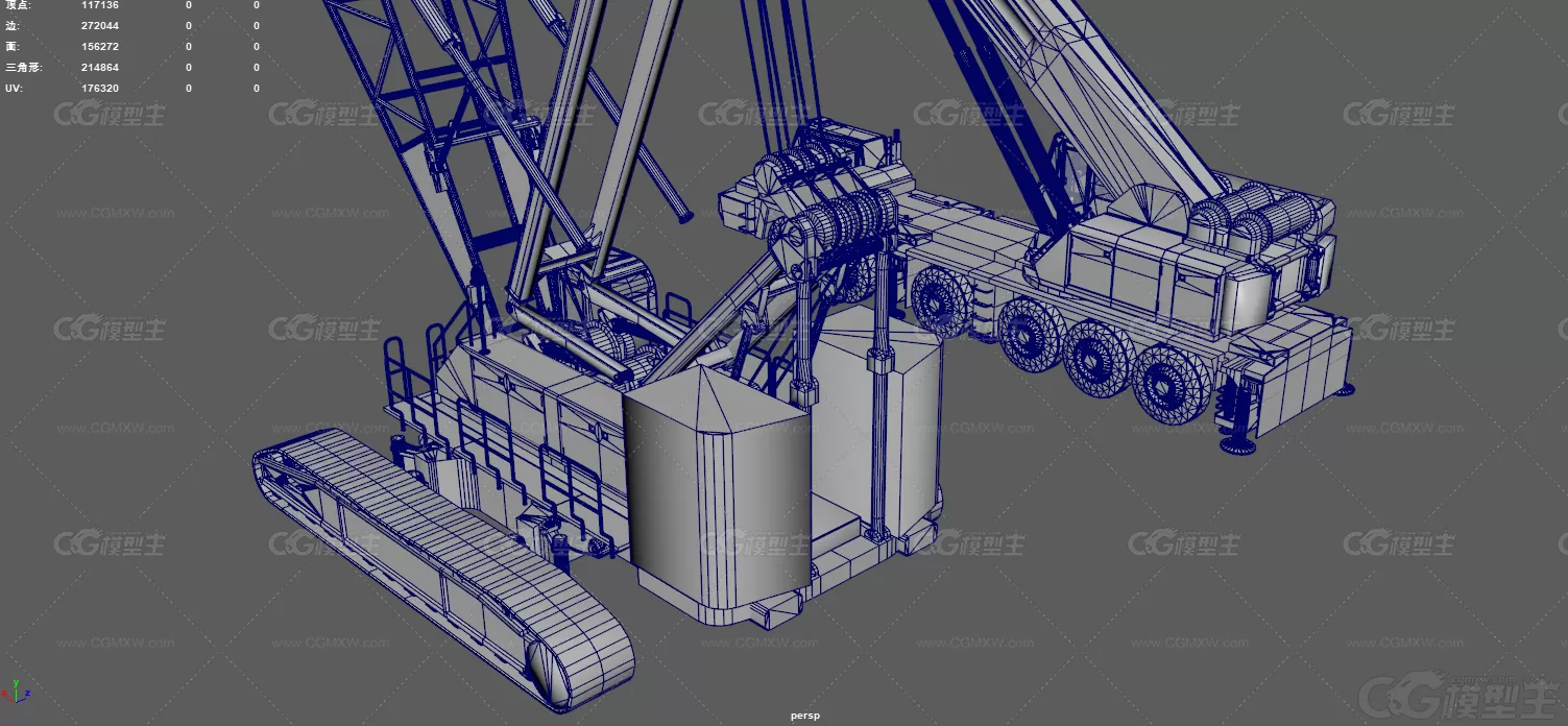 起重机 工程车辆 吊车 抓斗起重机 履带式起重机 建筑工程车 吊臂 大型起重机 重型吊车-14