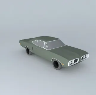 道奇皇冠1970款3d模型