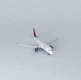 客机  空中巴士 飞机A320 3d模型