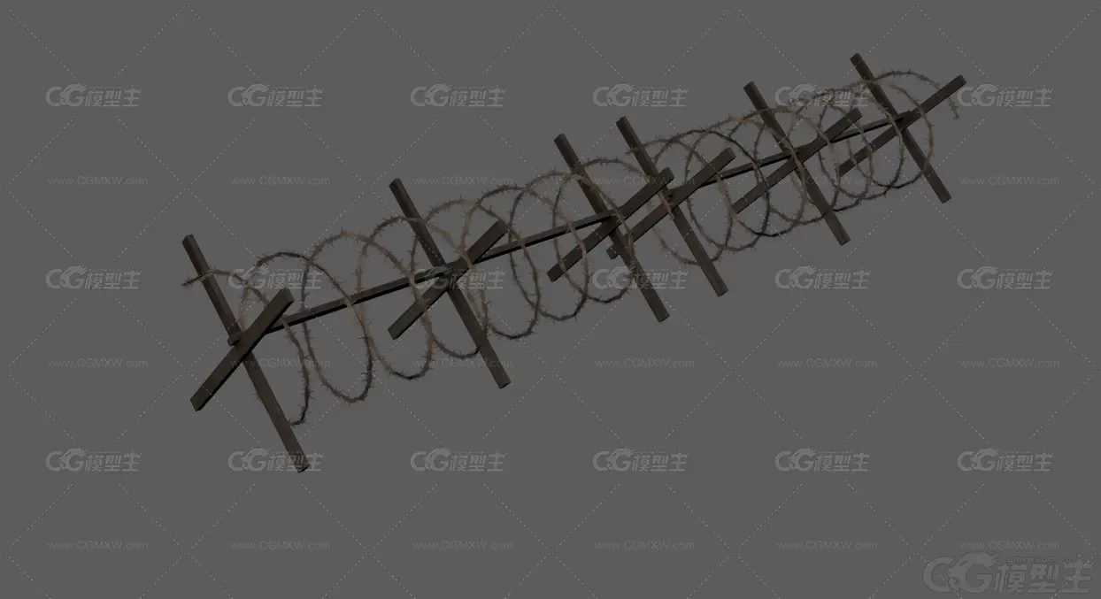 隔离网 铁丝网 有刺铁丝网 棘铁丝 军事刺网 战场铁丝网 铁线圈 路障 防御设施 障碍...-1