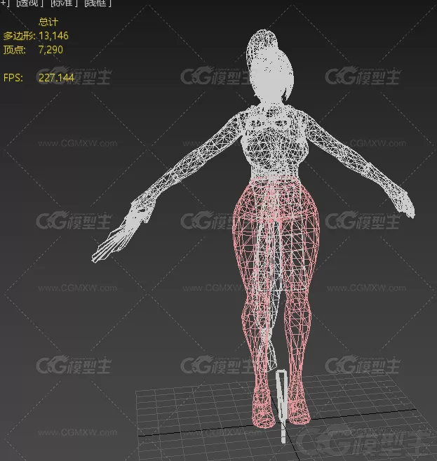 不知火舞 女拳王 女相扑 3D游戏人物模型-3