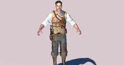 写实男人，战士，特工，武装人员3d模型