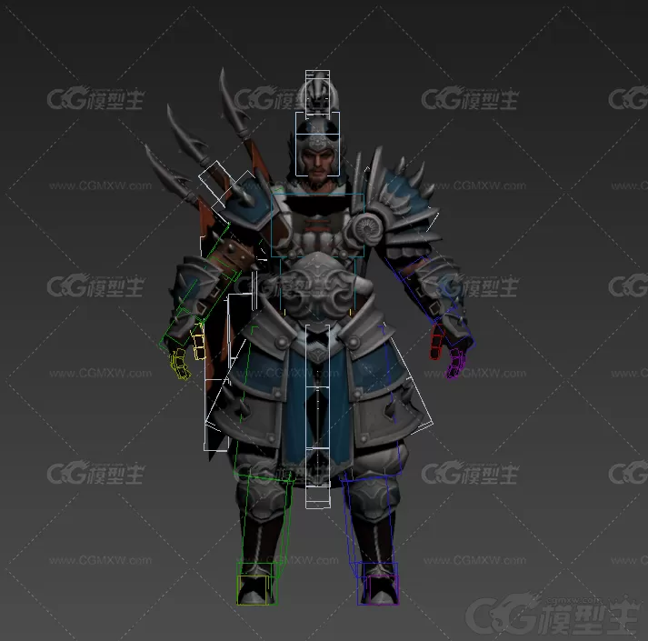 武将 武士3D模型-1