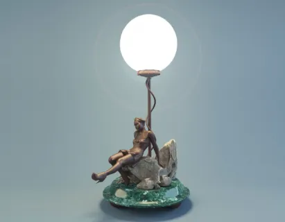 艺术台灯3d模型