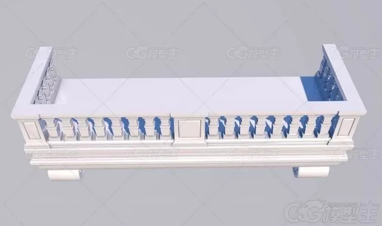 阳台低模3d模型-2