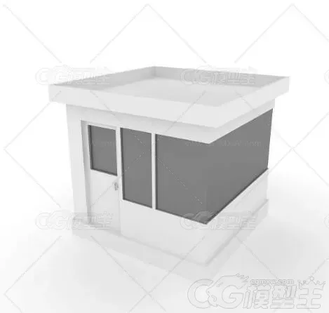 岗亭，保安室3d模型-1