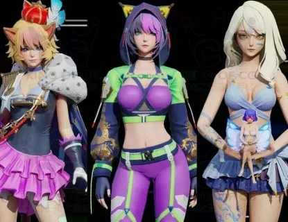 日韩风次世代游戏美少女角色3D模型
