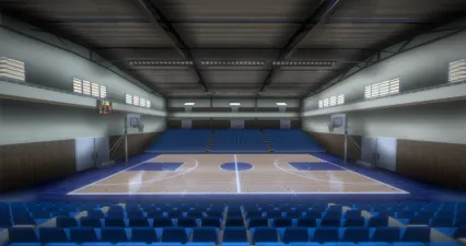 室内篮球 篮球馆 体育馆 看台 篮球场 高档篮球馆 体育场景 球馆 室内比赛场馆